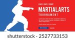 Great elegant vector editable martial art or karate poster background design for your martial art championship event	