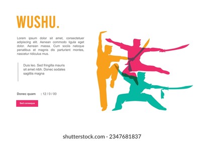 Great elegant vector editable martial art wushu poster background design for your martial art wushu championship event