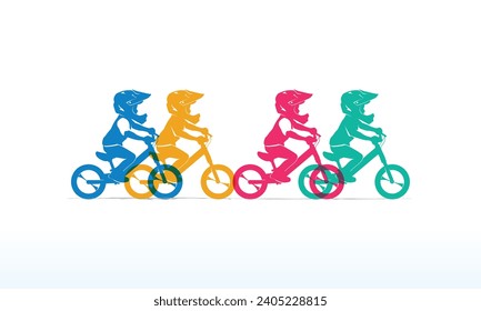 Gran diseño de fondo de afiches para la carrera de ciclismo de empuje editable por vector elegante para el evento de la comunidad de campeonatos	