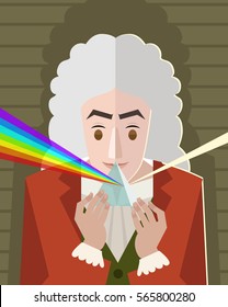 great english scientist physicist decomposing light spectrum optics laws