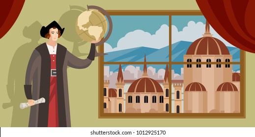 great explorer holding the globe