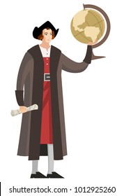 great explorer holding the globe