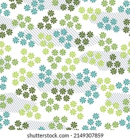 Great for fabrics,home texlite, wallpapers, vintage style designs. Seamless botanical pattern with garden and wild flowers. Vector illustration. Floral background.
