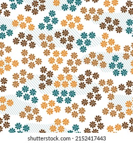 Great for fabrics,home texlite, wallpapers, vintage style designs. Seamless botanical pattern with garden and wild flowers. Vector illustration. Floral background.