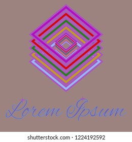 Great fairy abstract multicolor cube geometric.