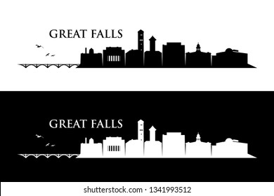 Great Falls skyline - Montana, United States of America, USA - vector illustration