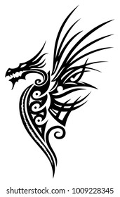 Great fantasy dragon with wings.