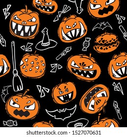Great and funny vector pattern for Halloween.