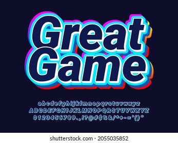 Great Game Dark Vibrant Text Effect
