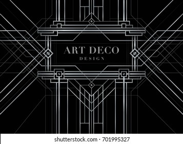 The Great Gatsby Style vector, Abstract geometric patterned background and geometric