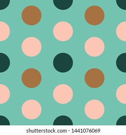 Great geometric abstract vector seamless art. This pattern would look great on fabric, packaging, and stationary. Colors  are Bronze (#a67242), Rosé (#ffc8b3), Forest (#1b463c), Spearmint (#75c2b0)