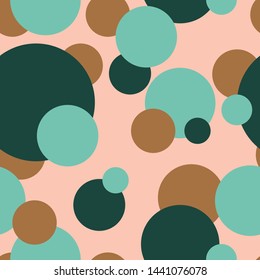 Great geometric abstract vector seamless art. This pattern would look great on fabric, packaging, and stationary. Colors  are Bronze (#a67242), Rosé (#ffc8b3), Forest (#1b463c), Spearmint (#75c2b0)