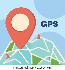 gran diseño de gps con marcadores