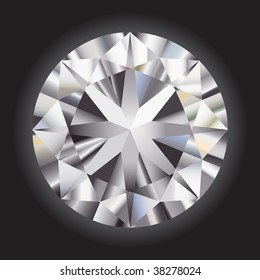 Great gradient diamond on a black background