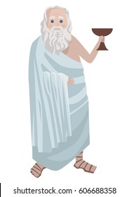 great greek philosopher with cup