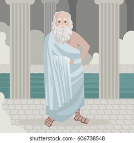 great greek philosopher happy relaxing