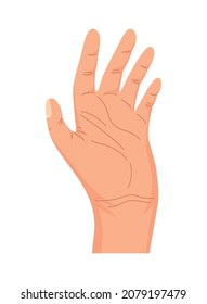 great hand design over white
