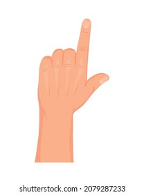 great hand icon over white