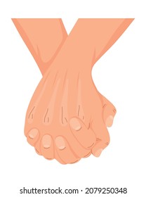 great hands design over white