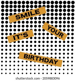 Great Happy Birthday Card. Vector typography illustration 