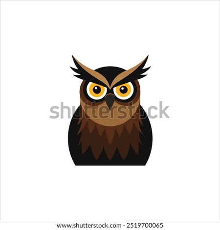 Great Horned Owl logo vector illustration