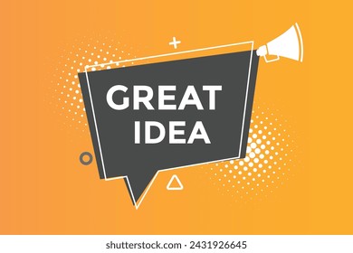 Great Idea button web banner templates. Vector Illustration 
