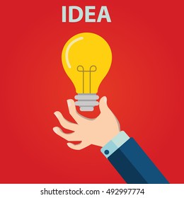 Great Idea Concept in flat style vector illustration