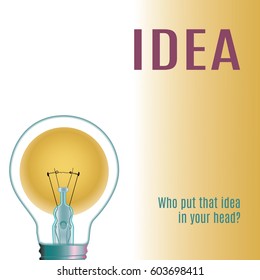 great idea concept with light bulb. Shining creative idea.