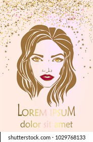 Great idea for decoration of beauty salons or Spa centers. can be used on business cards, banners, advertising posters. The original style of the author.