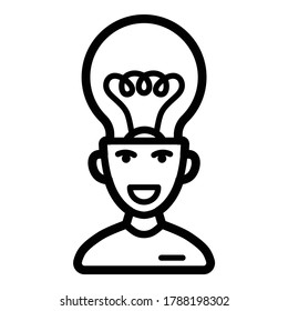 Great Idea Flat Icon Isolated On White Background