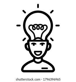 Great Idea Flat Icon Isolated On White Background