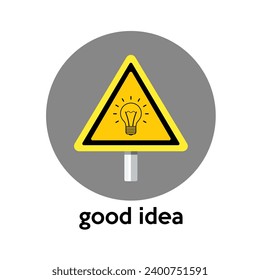 
Una gran idea para un logotipo luminoso en un signo de tráfico adecuado para el diseño de ilustraciones o símbolos