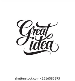 Design vetorial de texto de tipografia da Grande Ideia.