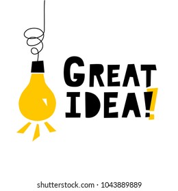 Great idea! Vector poster. Decorative elements in scandinavian minimalistic style