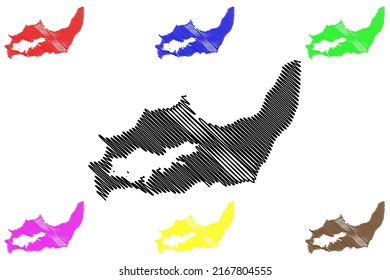 Great Inagua island (Commonwealth of The Bahamas, Cenrtal America) map vector illustration, scribble sketch Great Inagua map