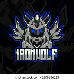 A great iron wolf vector graphic illustration for your channel logo, esports team and so on.
