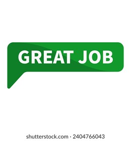 Great Job In Green Rectangle Shape Shape For Information Announcement Business Marketing Social Media
