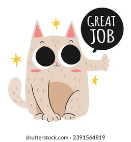 great job kids home work appreciation printable vector illustration sticker