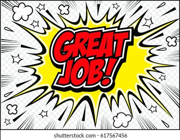 Great Job Lettering.Great Job card,vector illustration