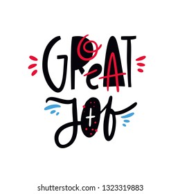 Great Job Phrase Hand Drawn Vector Stock Vector (Royalty Free ...