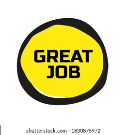 great job sign on white background