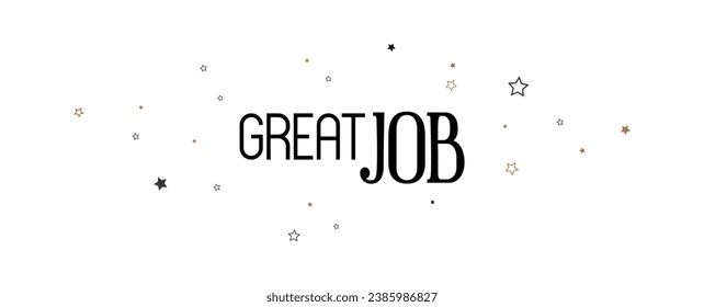 great job sign on white background