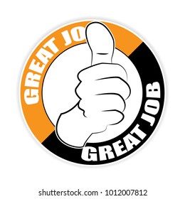 Great job sticker,vector illustration