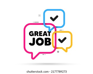 Great Job Tag Ribbon Bubble Chat Stock Vector (Royalty Free) 2177789273 ...