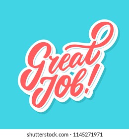 Great Job. Vector lettering.