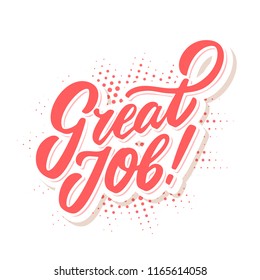 Well Done Vector Lettering Card Stock Vector (royalty Free) 1521165365