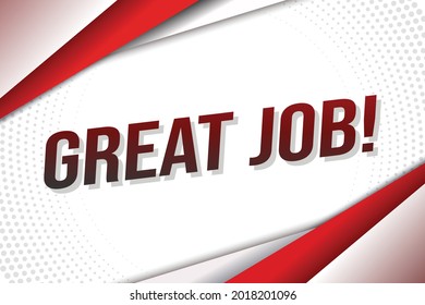 Great job word concept vector illustration with lines style for social media landing page, template, ui, web, mobile app, poster, banner, flyer, background, gift card, coupon, label, wallpaper