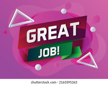 Great Job Word Concept Vector Illustration Stock Vector (Royalty Free ...