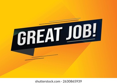 Great job word concept vector illustration with 3d lines style for social media landing page, template, ui, web, mobile app, poster, banner, flyer, background, gift card, coupon, label, wallpaper	