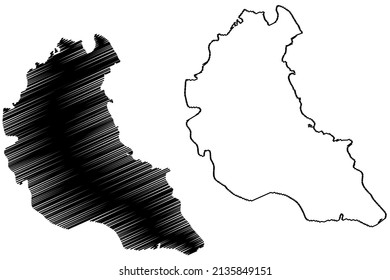 Great Karimun island (Republic of Indonesia, South East Asia) map vector illustration, scribble sketch Nawi map